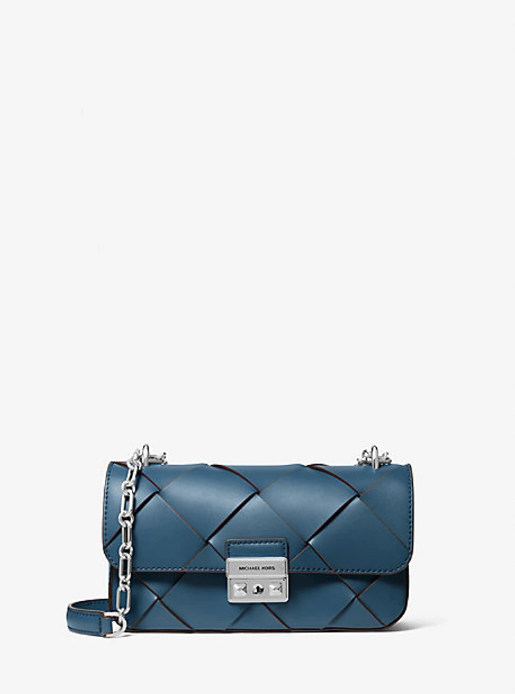 Tribeca Small Woven Leather Shoulder Bag