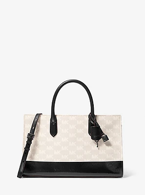 Scarlett Medium Logo Jacquard Satchel