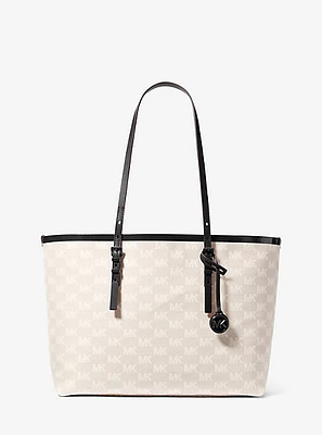 Quinn Large Logo Jacquard Tote Bag with Pouch