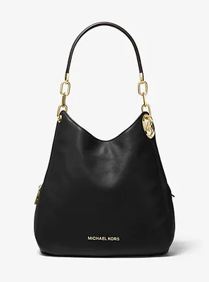 Lillie Large Pebbled Leather Shoulder Bag