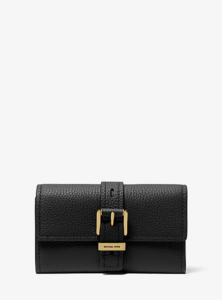 Nolita Medium Pebbled Leather Tri-Fold Wallet