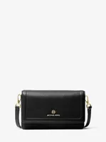 Jet Set Small Pebbled Leather Smartphone Convertible Crossbody Bag
