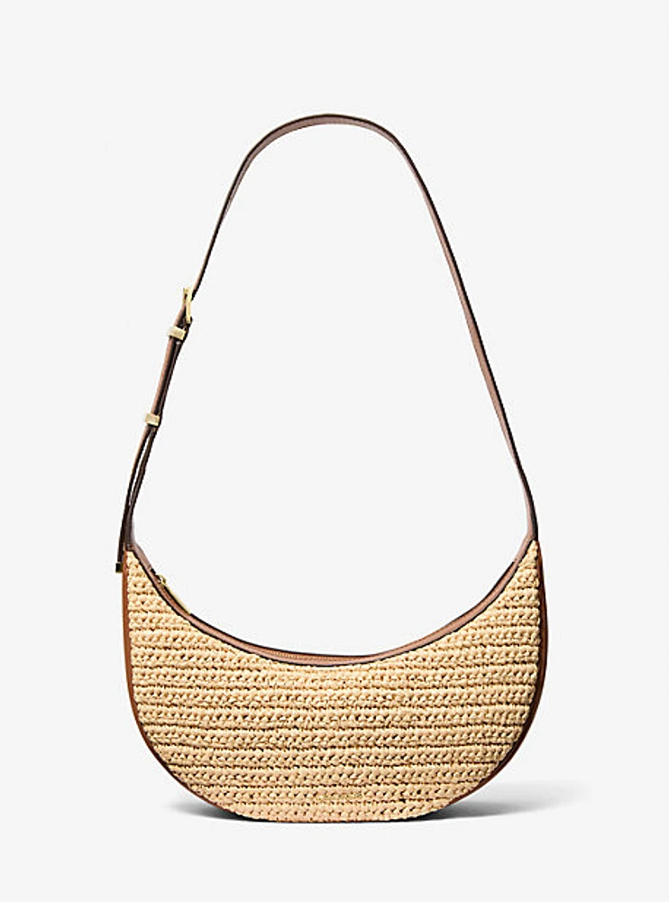 Avra Medium Hand-Crocheted and Leather Crossbody Bag
