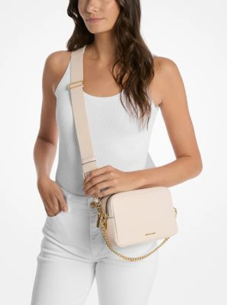 Bryant Medium Pebbled Leather Camera Crossbody Bag