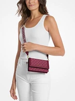 Jet Set Small Logo Print Woven Smartphone Crossbody Bag