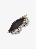 Zoe Small Snake Embossed Leather Convertible Pochette