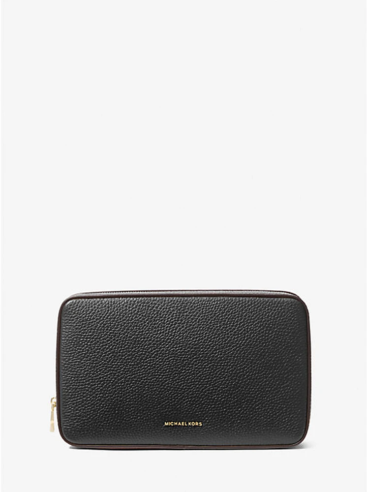 Medium Pebbled Leather Tech Organizer