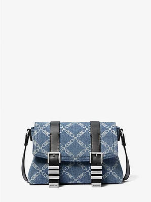 Darrington Mini Empire Diamond Jacquard Denim Crossbody Bag