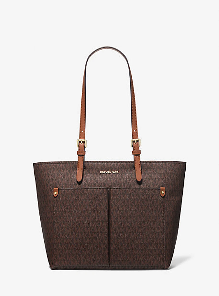 Jet Set Medium Logo Pocket Tote Bag