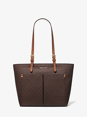 Jet Set Medium Logo Pocket Tote Bag