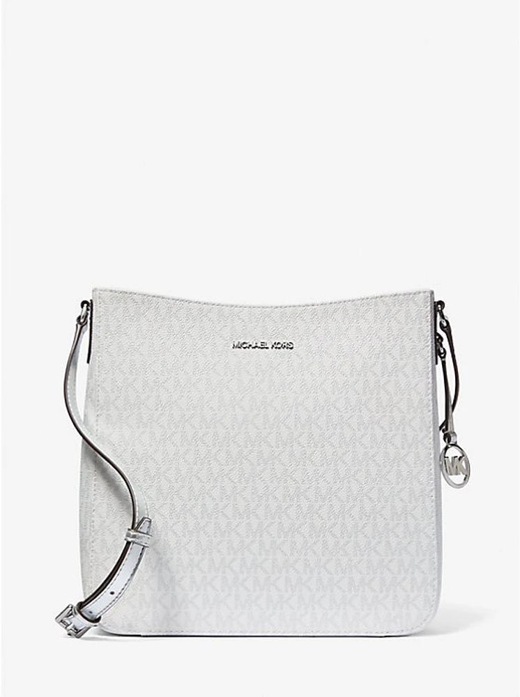 Jet Set Travel Large Metallic Signature Logo Messenger Bag