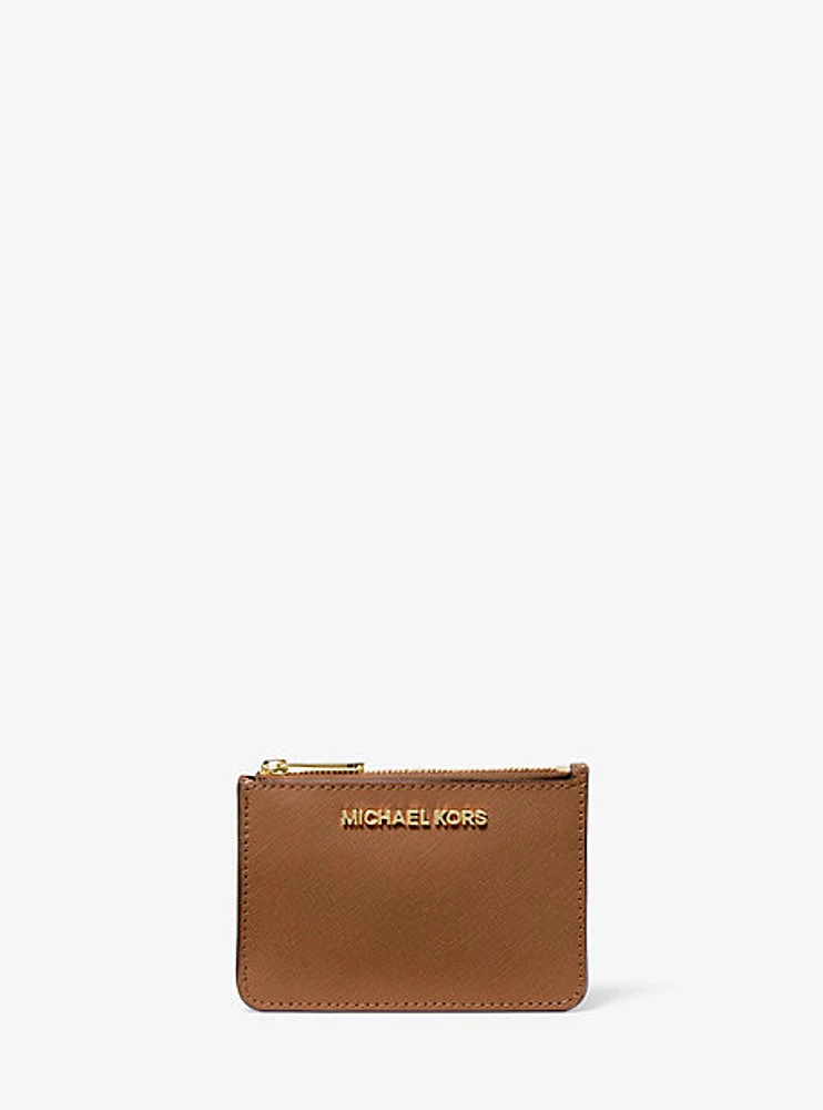 Jet Set Travel Small Saffiano Leather Coin Pouch