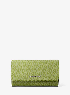 Jet Set Large Signature Logo Tri-Fold Wallet