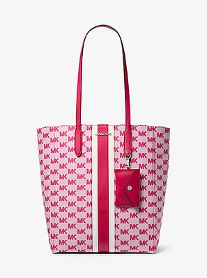 Vincent Large Logo Jacquard Tote Bag with Card Case