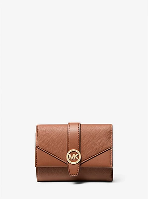 Greenwich Medium Saffiano Leather Trifold Wallet