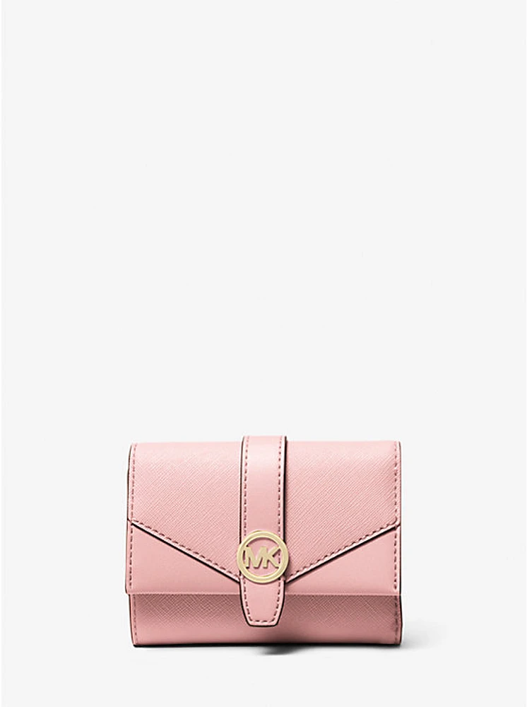 Greenwich Medium Saffiano Leather Trifold Wallet
