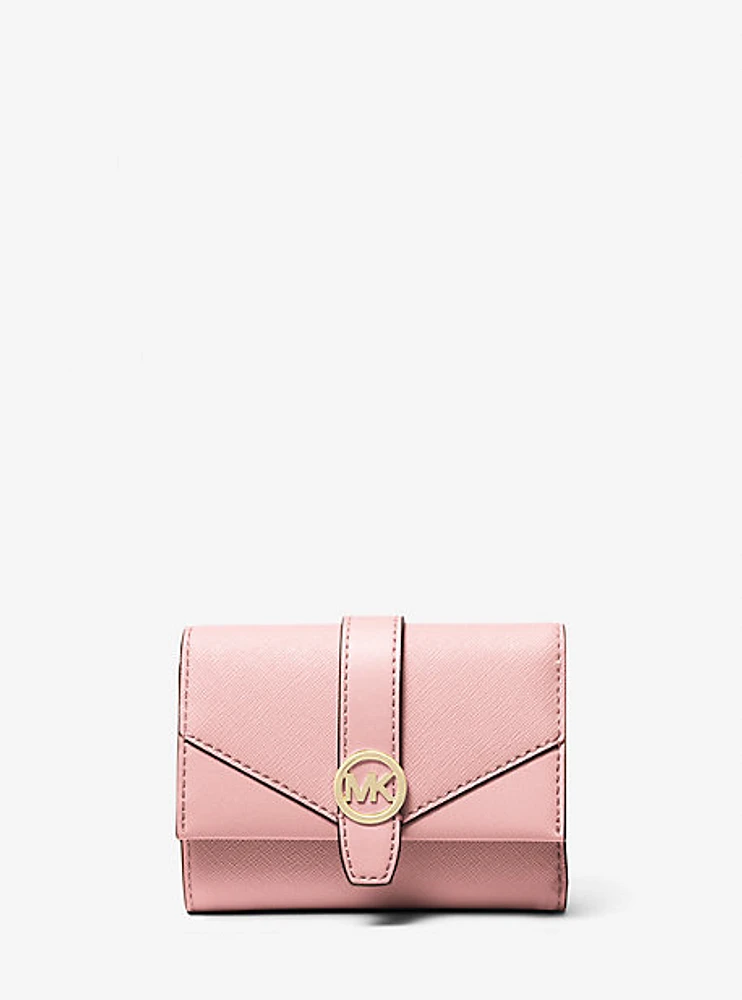 Greenwich Medium Saffiano Leather Trifold Wallet