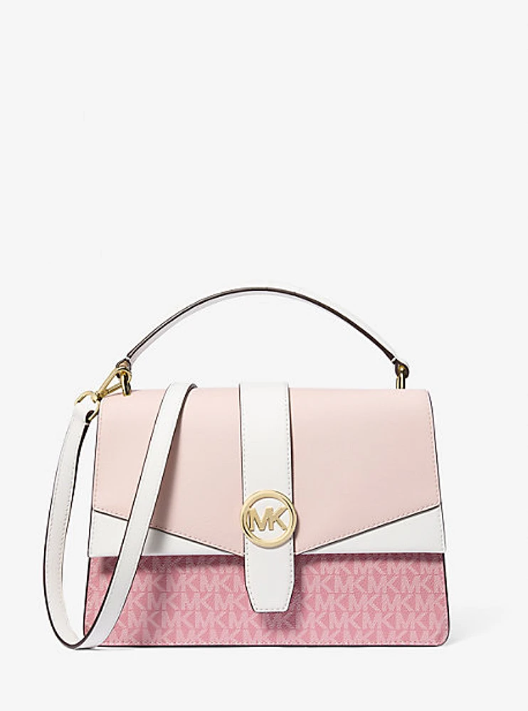 Greenwich Medium Signature Logo Satchel