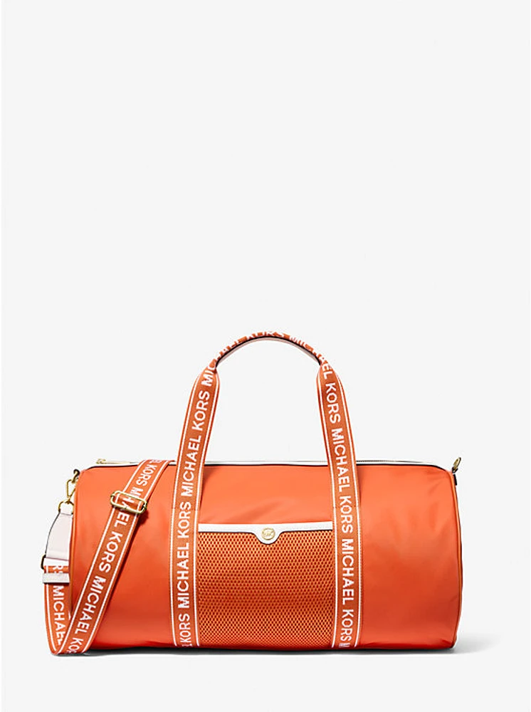 Jet Set Large Logo Tape Nylon Weekender Bag