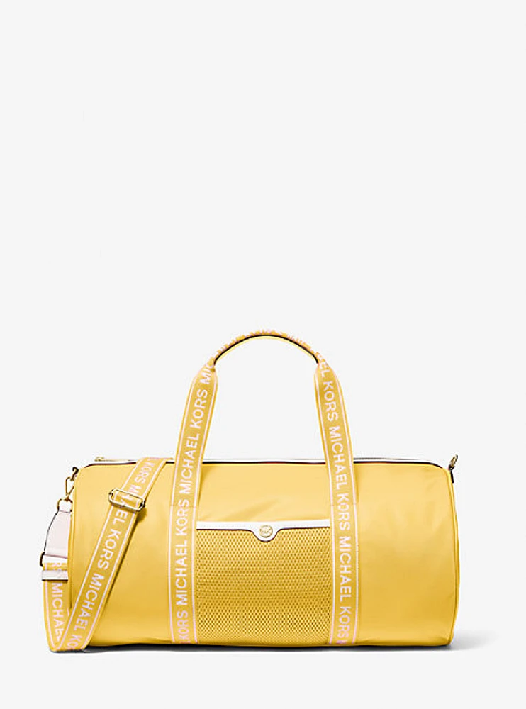 Jet Set Large Logo Tape Nylon Weekender Bag