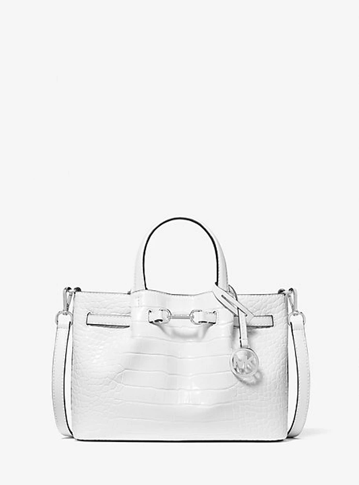 Carson Small Crocodile Embossed Satchel