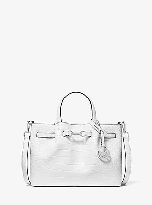 Carson Small Crocodile Embossed Satchel
