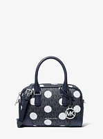 Thompson Extra-Small Polka Dot Signature Logo Satchel