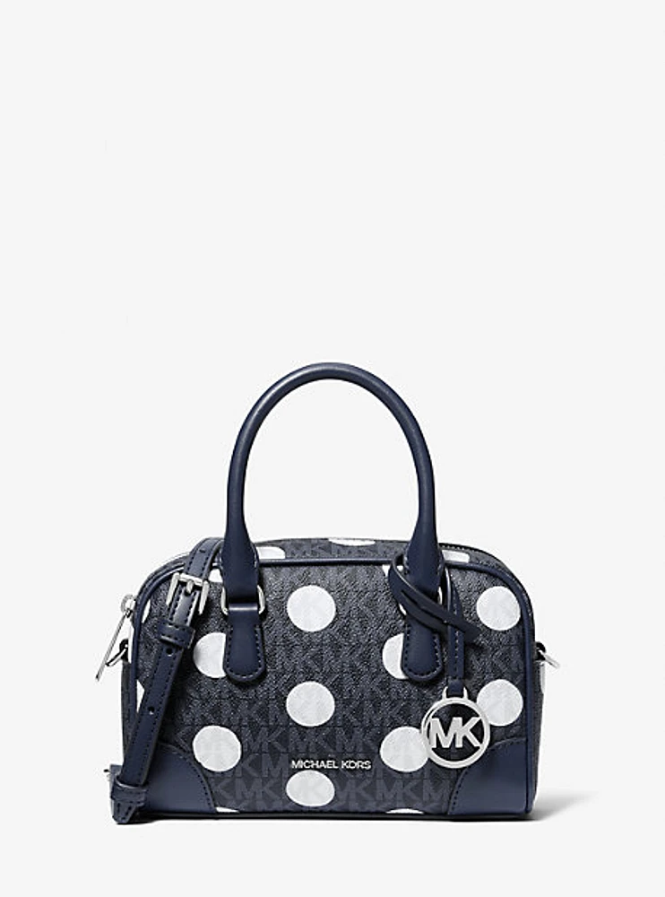 Thompson Extra-Small Polka Dot Signature Logo Satchel