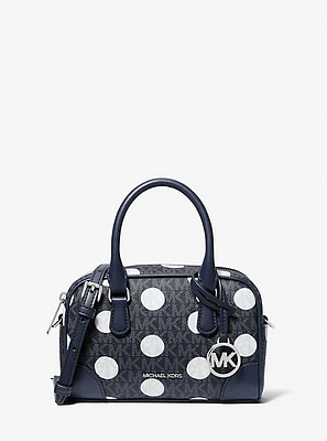 Thompson Extra-Small Polka Dot Signature Logo Satchel