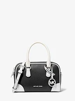 Thompson Extra-Small Two-Tone Pebbled Leather Convertible Crossbody Bag