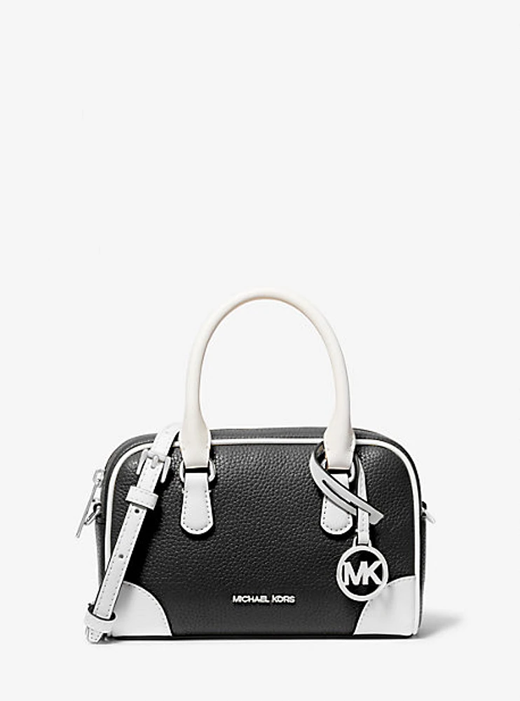 Thompson Extra-Small Two-Tone Pebbled Leather Convertible Crossbody Bag