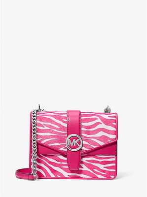 Greenwich Small Zebra Print Calf Hair Crossbody Bag