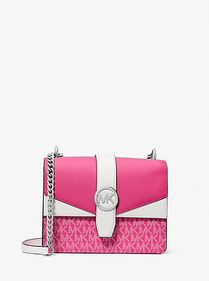 Greenwich Small Color-Block Signature Logo Crossbody Bag