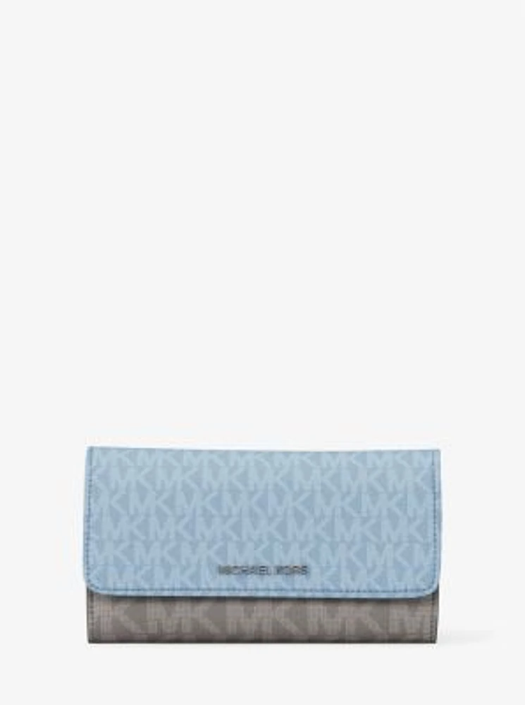 Jet Set Travel Signature Logo Tri-Fold Wallet