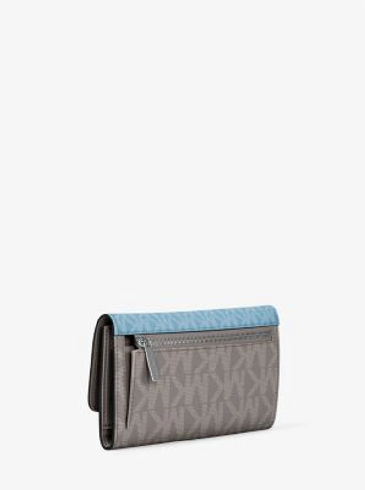 Jet Set Travel Signature Logo Tri-Fold Wallet