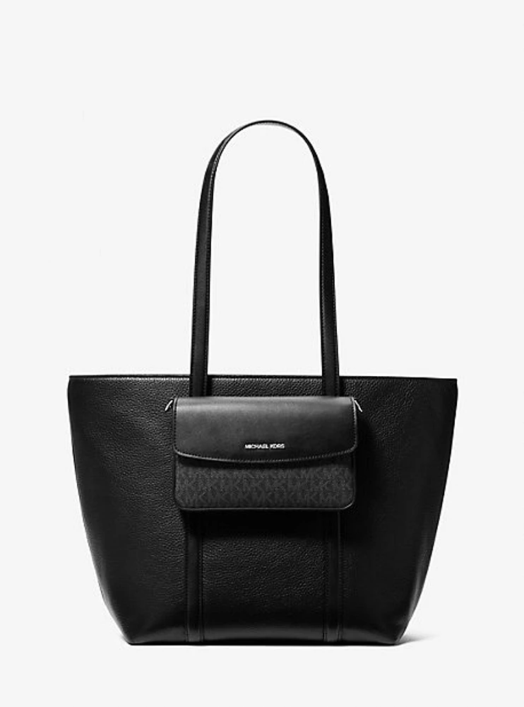 Jet Set Large 2-in-1 Pebbled Leather Tote Bag