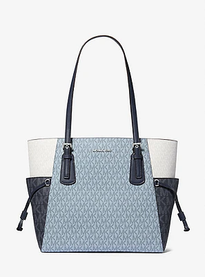 Voyager Large Color-Block Signature Logo Tote Bag