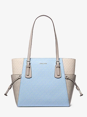 Voyager Large Color-Block Signature Logo Tote Bag