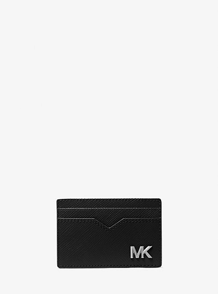 Edison Scratch-Resistant Crossgrain Leather Card Case