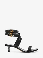 Irene Leather Kitten Heel Sandal