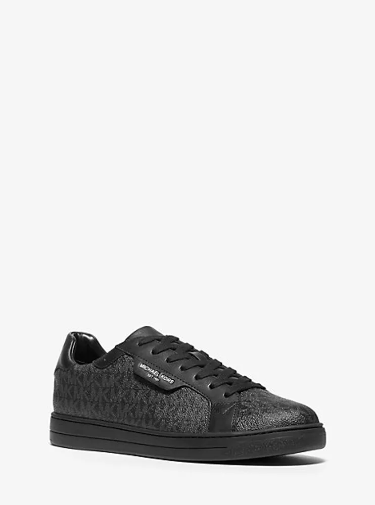 Keating Logo and Leather Sneaker