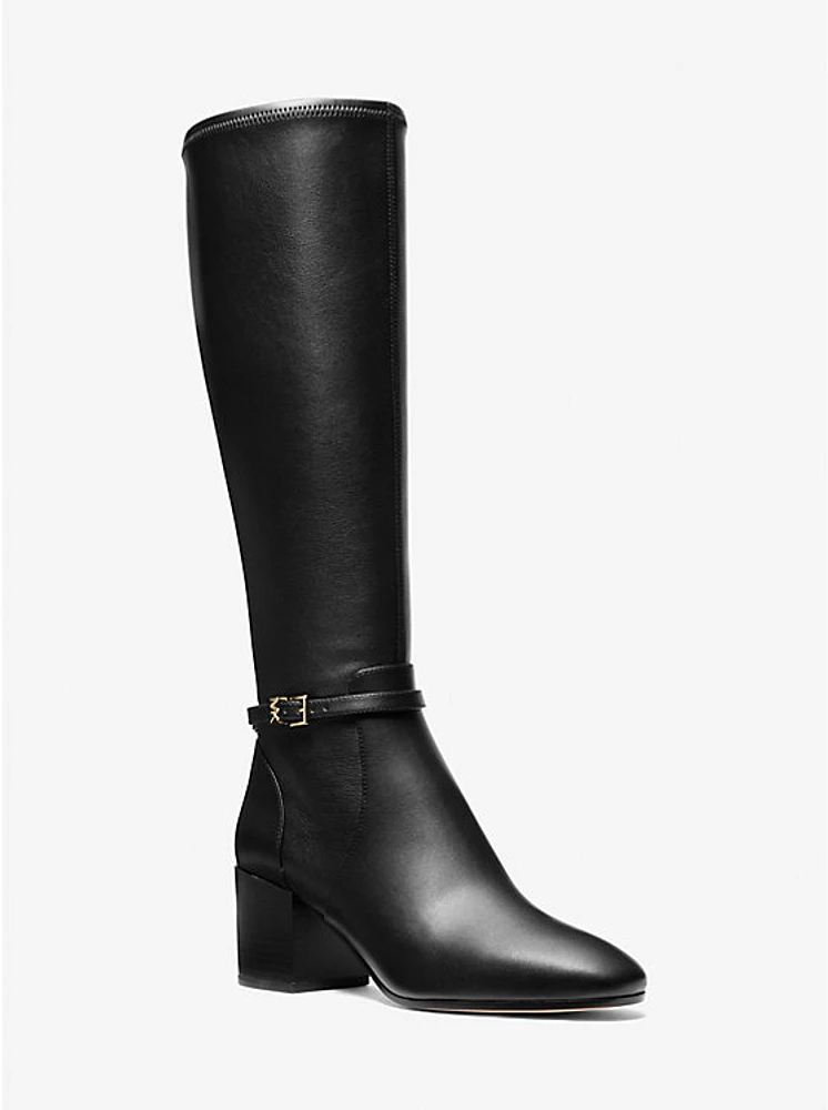 Ella Wide Calf Block Heel Boot