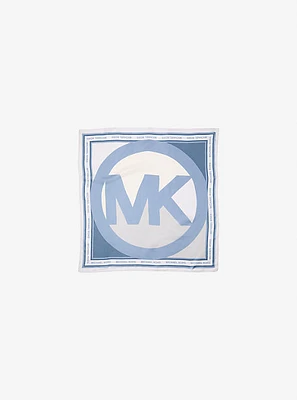 Color-Block Logo Charm Silk Bandana