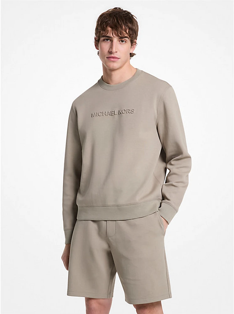 Logo Embossed Cotton Blend Sweater