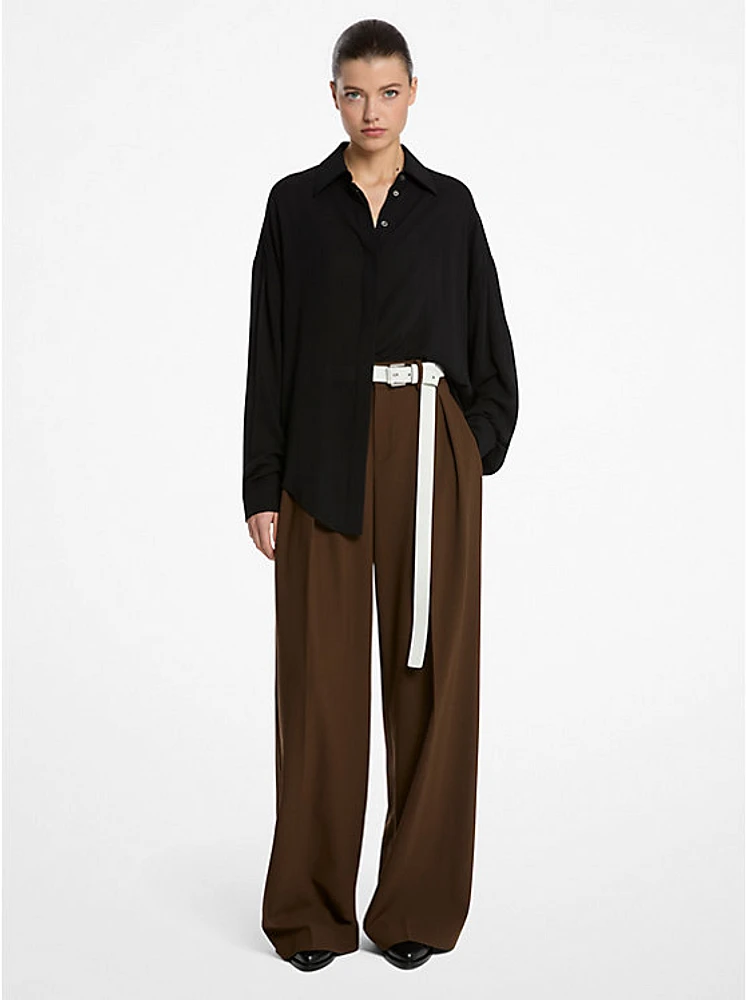 Silk Georgette Oversized Shirt