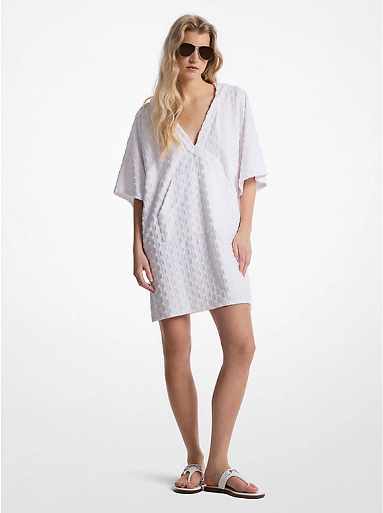 Logo Embossed Cotton Terry Coverup