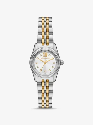 Petite Lexington Pavé Two-Tone Watch