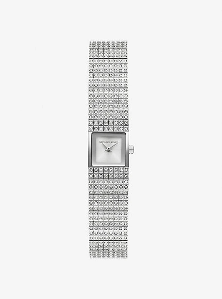 Mini Darrington Pavé Silver-Tone Watch