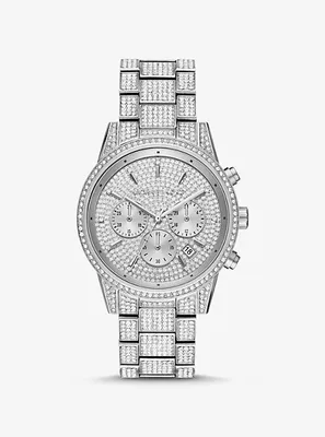 Bryant Pavé Silver-Tone Watch
