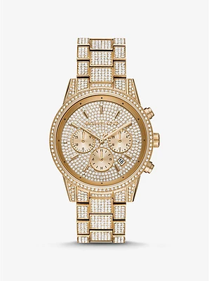 Bryant Pavé Gold-Tone Watch